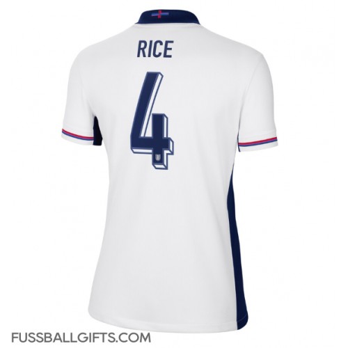 England Declan Rice #4 Fußballbekleidung Heimtrikot Damen EM 2024 Kurzarm